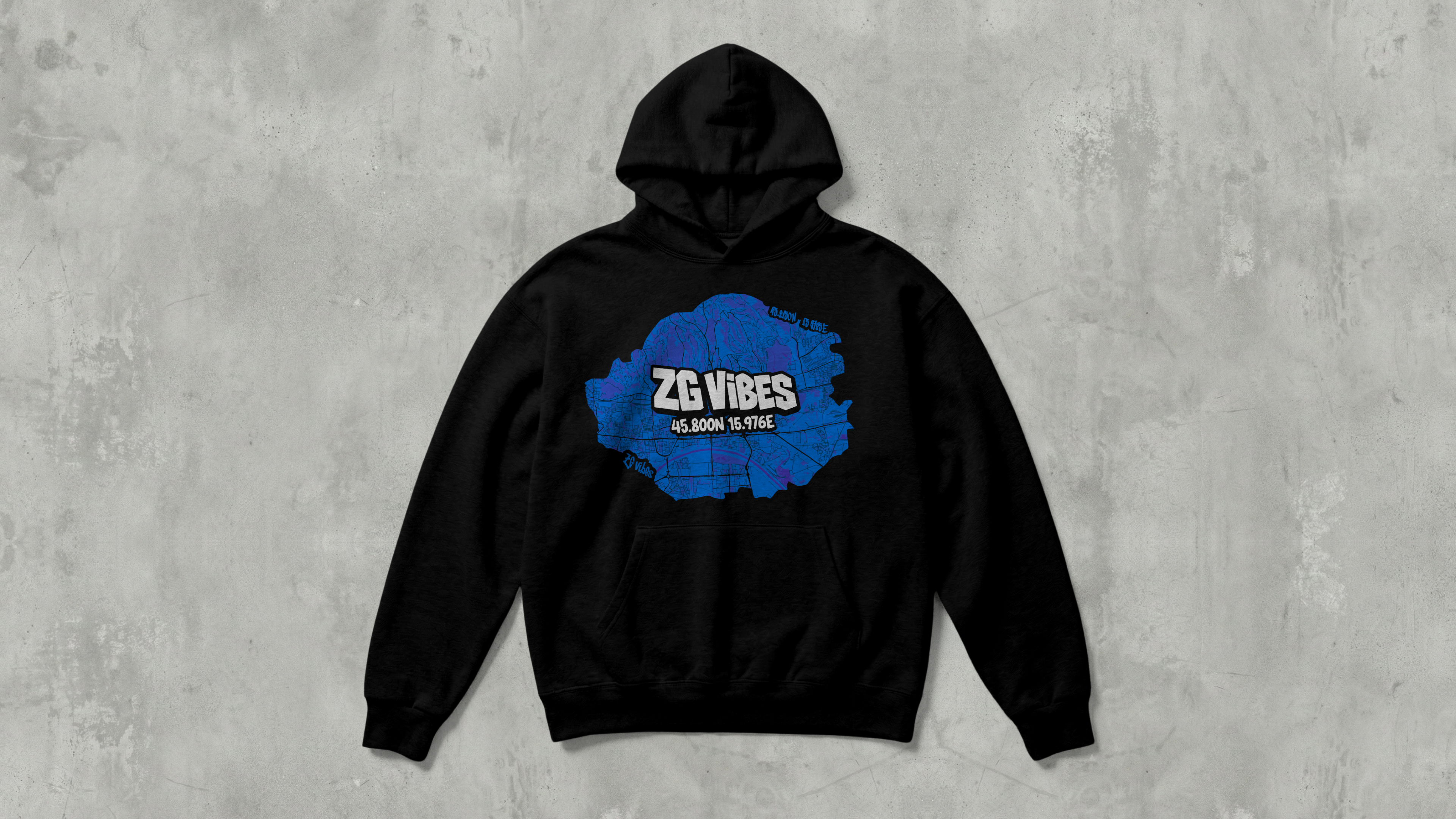 Mapa Zg Vibes- Majica s kapuljačom