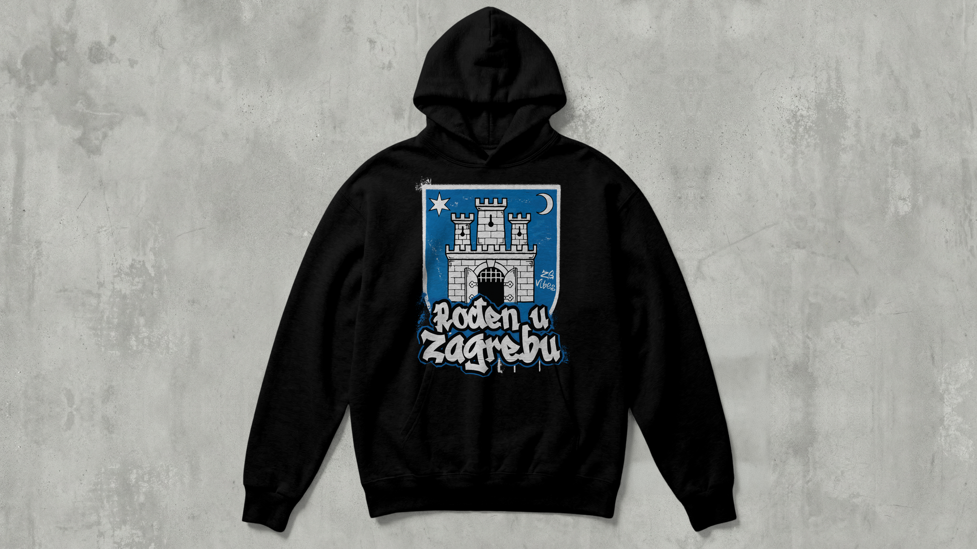 Rođen u Zagrebu - Majica s kapuljačom