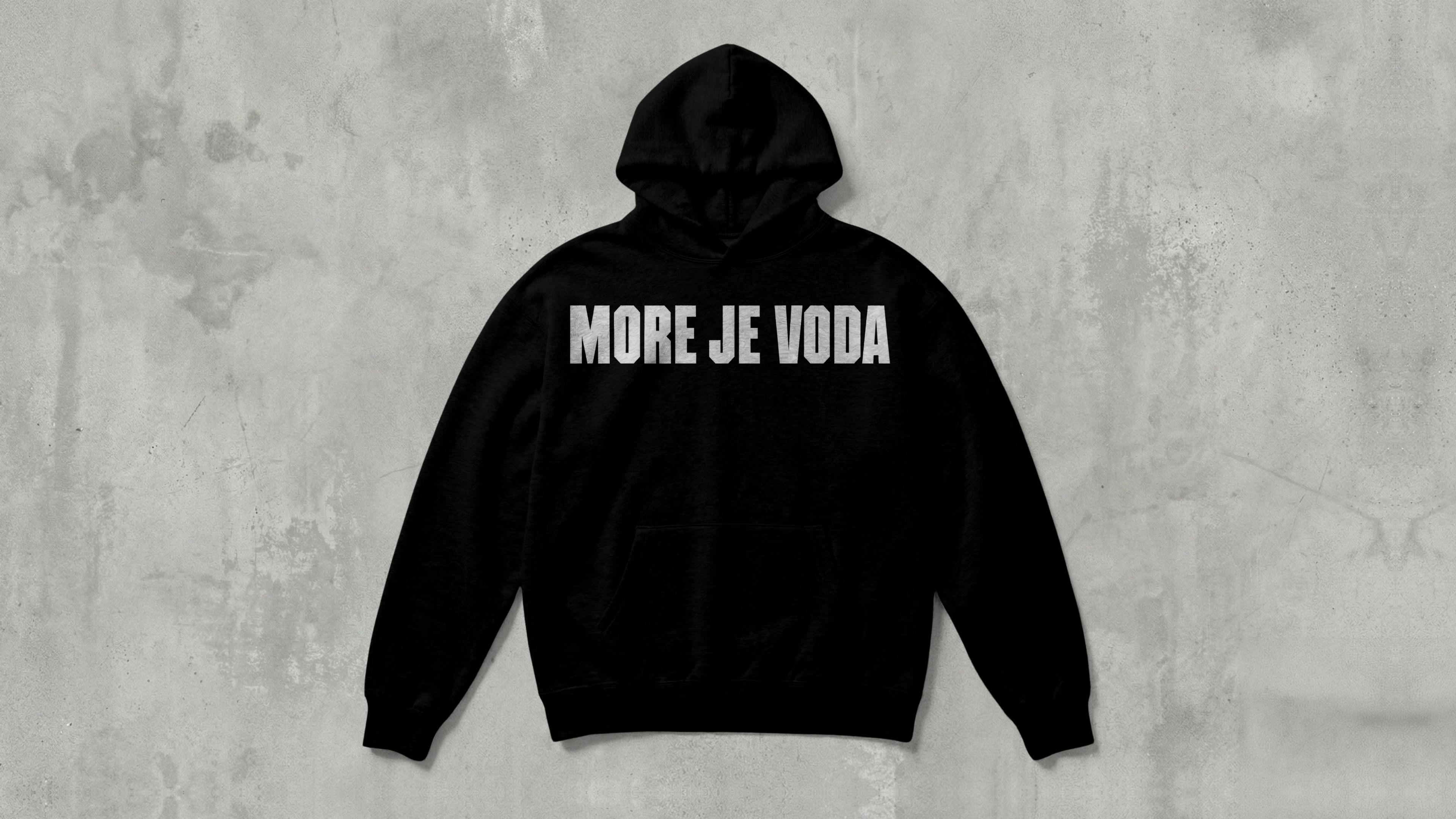More je voda - Majica s kapuljačom